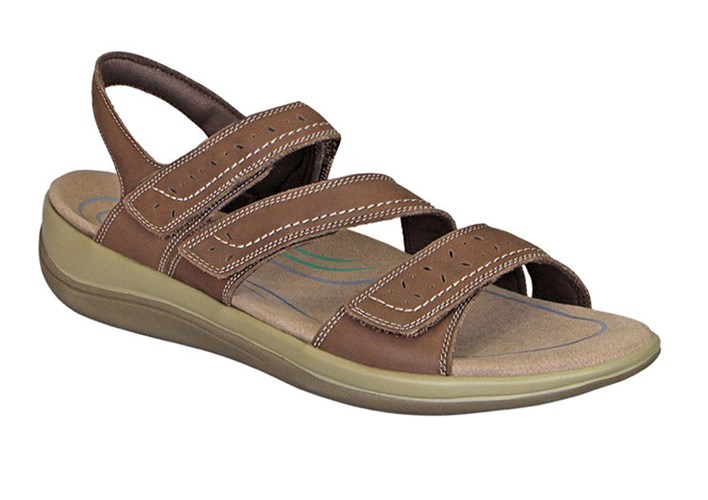 Brown Orthofeet Arch Support Orthotic Women's Sandals | AQIFW4073