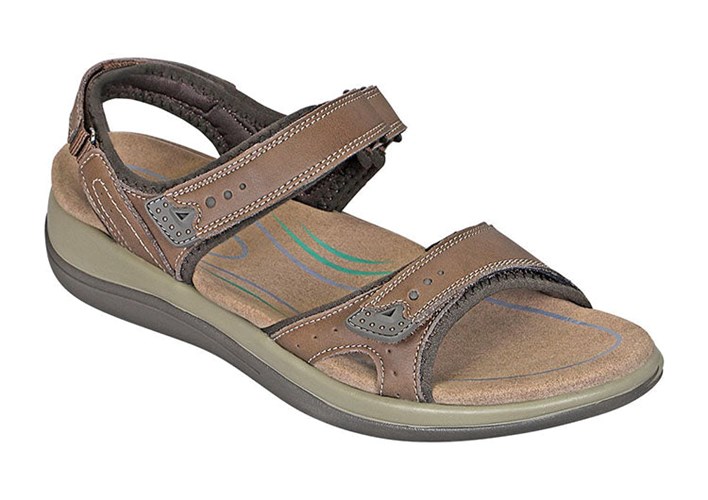 Brown Orthofeet Orthopedic Women's Sandals | SMZOK4602