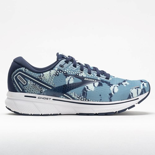 Camo Collection Tourmaline / Navy / Aqua Orthofeet Brooks Ghost 14 Women's Running Shoes | KEAWJ6725