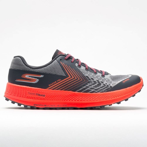 Charcoal Orthofeet Skechers GOrun Razor TRL Men's Trail Running Shoes | NSPOB4120