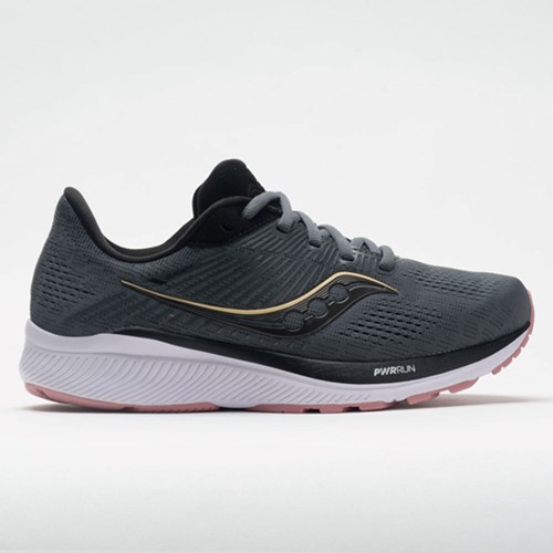 Charcoal / Rose Orthofeet Saucony Guide 14 Women's Running Shoes | WCHTD6827