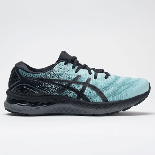 Clear Blue / Gunmetal Orthofeet ASICS GEL-Nimbus 23 Men's Running Shoes | JWFCE7531