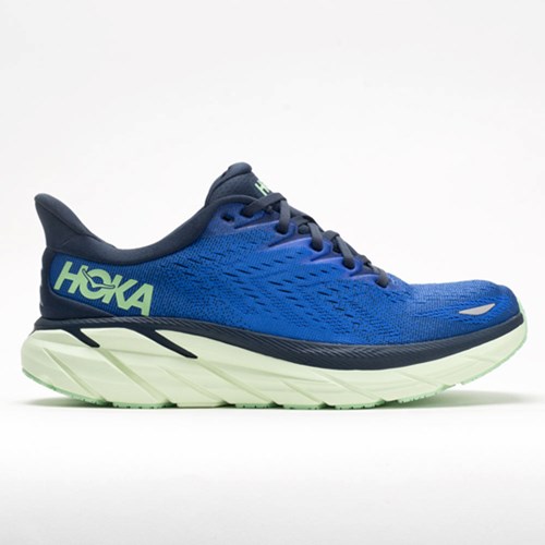 Dazzling Blue / Outer Space Orthofeet Hoka One One Clifton 8 Men's Running Shoes | QKOVF0961