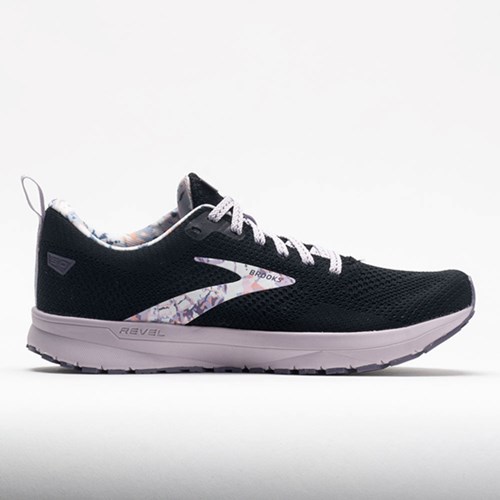 Delicate Dyes Edition Black / Thistle / Cadet Orthofeet Brooks Revel 5 Women's Running Shoes | GBODF1562