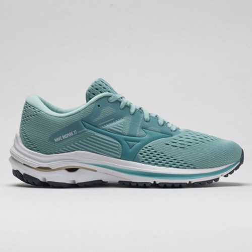 Eggshell Blue / Dusty Turquoise Orthofeet Mizuno Wave Inspire 17 Women's Running Shoes | UITNA1543