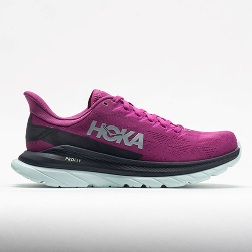 Festival Fuchsia / Black Orthofeet HOKA Mach 4 Women's Running Shoes | XEWDS4782