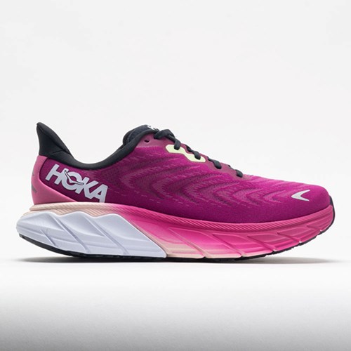 Festival Fuchsia / Ibis Rose Orthofeet HOKA Arahi 6 Women's Running Shoes | UMDQA8723