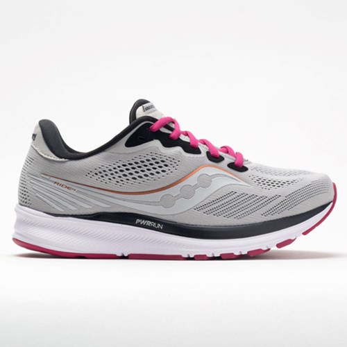 Fog / Cherry Orthofeet Saucony Ride 14 Women's Running Shoes | PCYHL0637