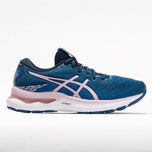 French Blue / Barely Rose Orthofeet ASICS GEL-Nimbus 24 Women's Running Shoes | RKITH4810