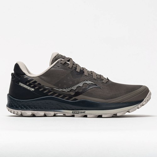 Gravel / Black Orthofeet Saucony Peregrine 11 Men's Trail Running Shoes | ZKXGH7358