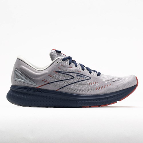 Gray / Alloy / Peacoat Orthofeet Brooks Glycerin 19 Men's Running Shoes | FYCDI9381