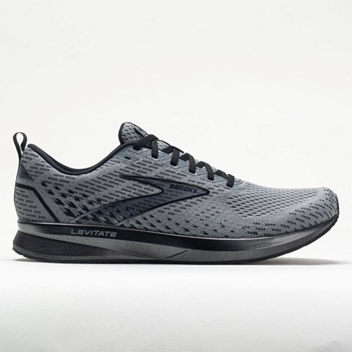 Gray / Blackened Pearl / Black Orthofeet Brooks Levitate 5 Men's Running Shoes | CVFZE4831