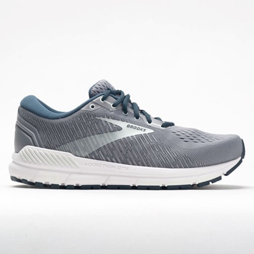 Gray / Navy / Aqua Orthofeet Brooks Addiction GTS 15 Women's Running Shoes | KCYIL3158