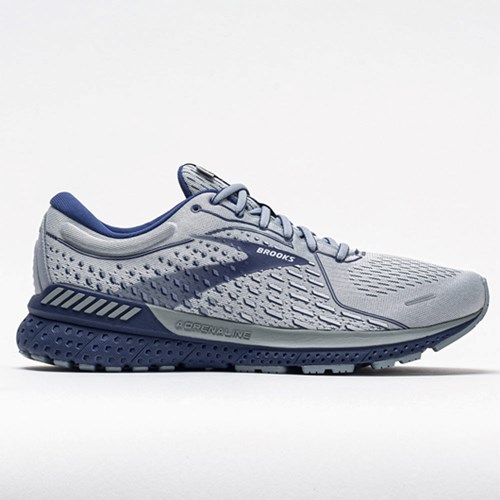 Gray / Tradewinds / Deep Cobalt Orthofeet Brooks Adrenaline GTS 21 Men's Running Shoes | VXDNQ7235