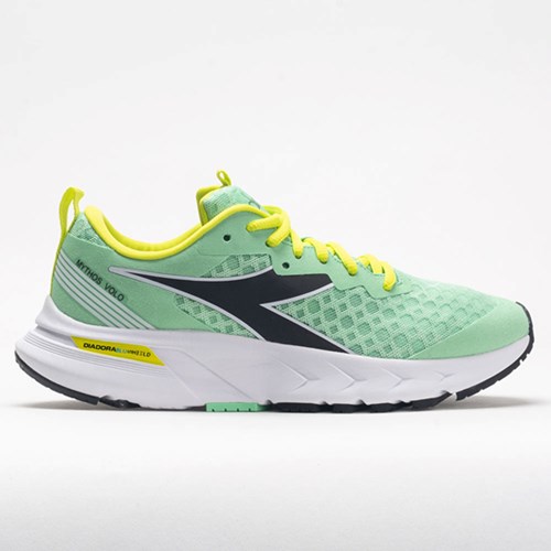 Green Ash / Black / Sulphur Spring Orthofeet Diadora Mythos Blushield Volo Women's Running Shoes | TJQWK9613