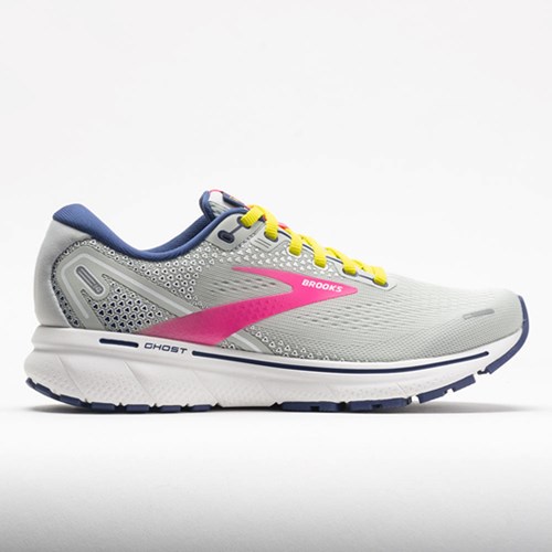 Grey / Pink / Sulphur Spring Orthofeet Brooks Ghost 14 Women's Running Shoes | JUWHE4052