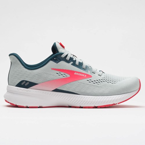 Ice Flow / Navy / Pink Orthofeet Brooks Launch 8 Women's Running Shoes | CTESZ8736