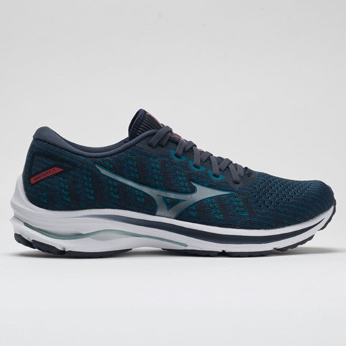 Leigon Blue / Harbor Blue Orthofeet Mizuno Wave Rider 25 Waveknit Men's Running Shoes | RFVUC8912