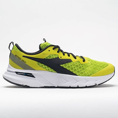 Lime Green / Sulphur Spring / Black Orthofeet Diadora Mythos Blushield Volo Men's Running Shoes | OYULC8952