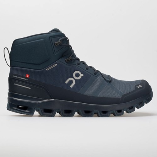 Navy / Midnight Orthofeet On Cloudrock Waterproof Men's Hiking Shoes | XMHVO7031