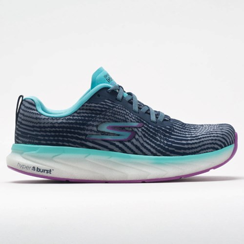 Navy / Multi Orthofeet Skechers GOrun Forza 4 Women's Running Shoes | VHIXT2347