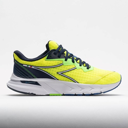 Neon Yellow / White / Black Iris Orthofeet Diadora Mythos Blushield Volo 2 Men's Running Shoes | OTCJQ2168