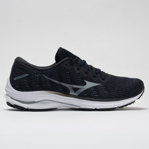 Obsidian / Quarry Orthofeet Mizuno Wave Rider 25 Waveknit Men's Running Shoes | AZFIB6472