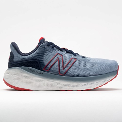 Ocean Gray / Velocity Red / Eclipse Orthofeet New Balance Fresh Foam More v3 Men's Running Shoes | WZXYL4926