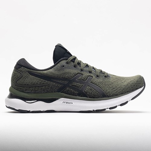 Olive Canvas / Gunmetal Orthofeet ASICS GEL-Nimbus 24 Men's Running Shoes | BZHVU1674