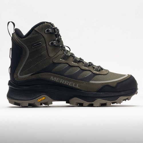 Olive Orthofeet Merrell Moab Speed Thermo Mid Waterproof Men's Hiking Shoes | KSBPX1427