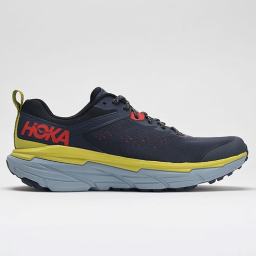 Ombre Blue / Green Sheen Orthofeet Hoka One One Challenger ATR 6 Men's Trail Running Shoes | PUHSO8034