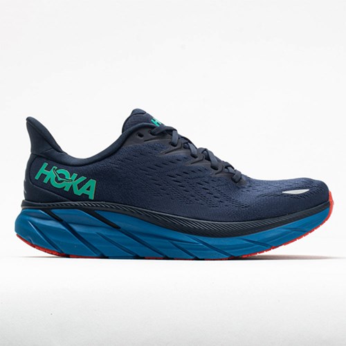 Outer Space / Vallarta Blue Orthofeet Hoka One One Clifton 8 Men's Running Shoes | TDRNQ0264