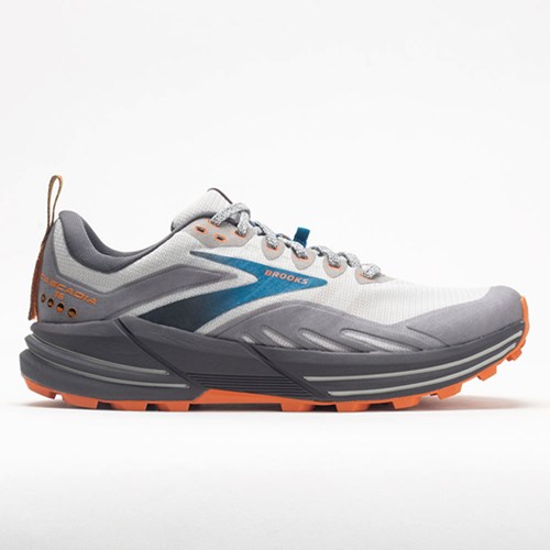 Oyster Mushroom / Orange Orthofeet Brooks Cascadia 16 Men's Trail Running Shoes | FTJGD1759