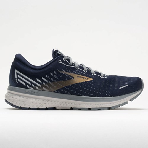 Peacoat / Gray / Gold Orthofeet Brooks Ghost 13 Men's Running Shoes | QEIJL3695