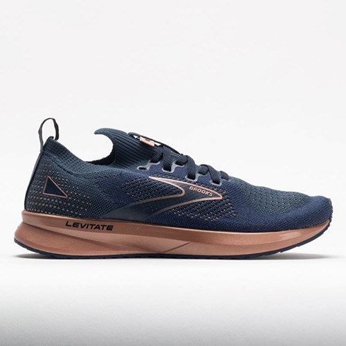 Peacoat / Navy / Copper Orthofeet Brooks Levitate Stealthfit 5 Women's Running Shoes | ETILM3852