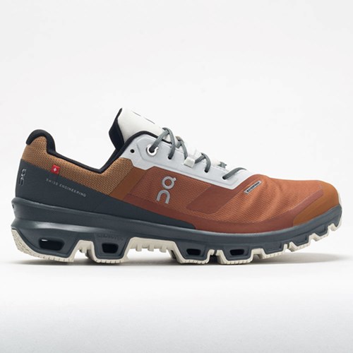 Pecan / Lead Orthofeet On Cloudventure Waterproof Men's Trail Running Shoes | KVRUG3846