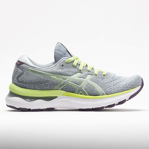 Piedmont Grey / Lime Green Orthofeet ASICS GEL-Nimbus 24 Women's Running Shoes | NHOJZ0543