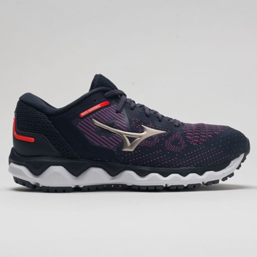 Pop Violet / Platinum Gold Orthofeet Mizuno Wave Horizon 5 Women's Running Shoes | AKNHX0579