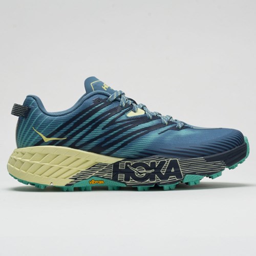 Provincial Blue / Luminary Green Orthofeet Hoka One One Speedgoat 4 Women's Trail Running Shoes | FTWVM9542