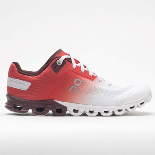 Rust / White Orthofeet On Cloudflow Women's Running Shoes | EHADC3795