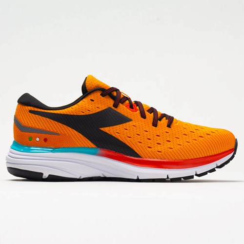 Saffron / Black / Fiesta Orthofeet Diadora Mythos Blushield 6 Men's Running Shoes | CBJFR1374