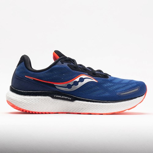 Sapphire / VIZI Red Orthofeet Saucony Triumph 19 Men's Running Shoes | UTQLS9523