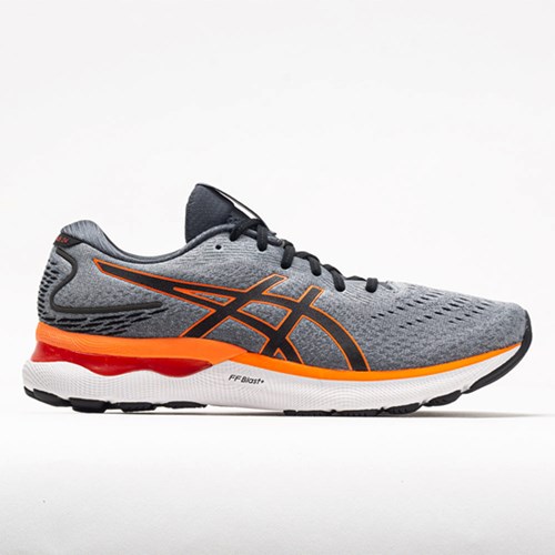 Sheet Rock / Shocking Orange Orthofeet ASICS GEL-Nimbus 24 Men's Running Shoes | MLYBV2347