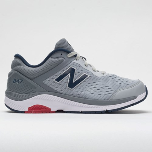 Silver Mink / Gunmetal / Natural Indigo Orthofeet New Balance 847v4 Men's Walking Shoes | MDJZT9108