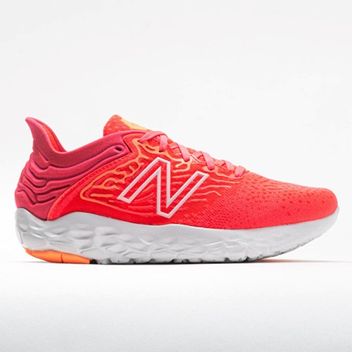 Vivid Coral / Citrus Peach Orthofeet New Balance Fresh Foam Beacon v3 Women's Running Shoes | PKLMY5219