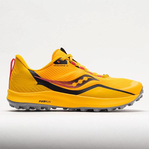 Vizi Gold / Vizi Red Orthofeet Saucony Peregrine 12 Men's Trail Running Shoes | FXUQW9875