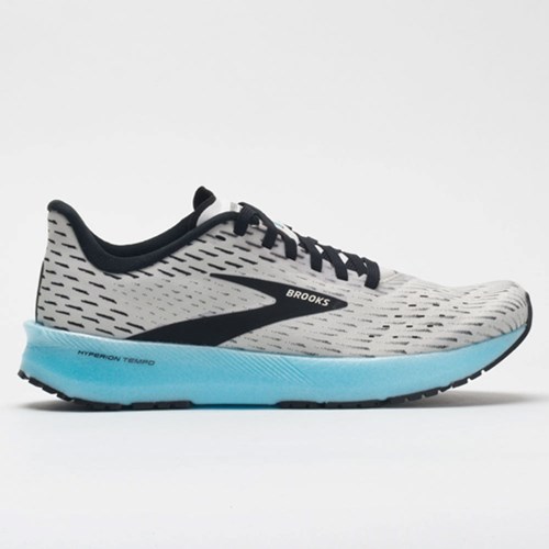 White / Black / Iced Aqua Orthofeet Brooks Hyperion Tempo Women's Running Shoes | QAEXL7065