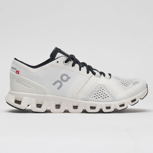 White / Black Orthofeet On Cloud X Men's Running Shoes | MNWPS4827