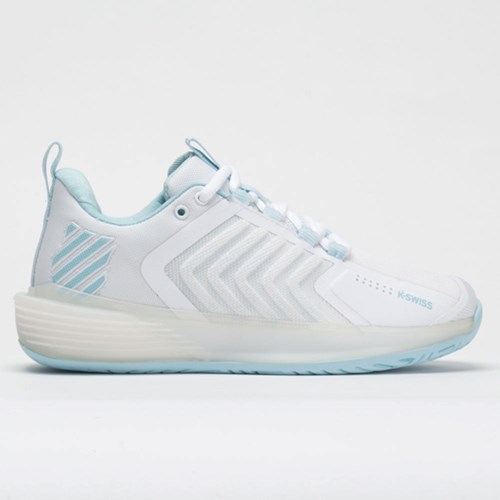 White / Blue Glow Orthofeet K-Swiss Ultrashot 3 Women's Tennis Shoes | SEYFK8645