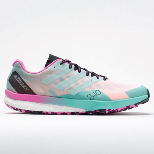 White / Clear Mint / Screaming Pink Orthofeet adidas Terrex Speed Ultra Men's Trail Running Shoes | MCHRN9214